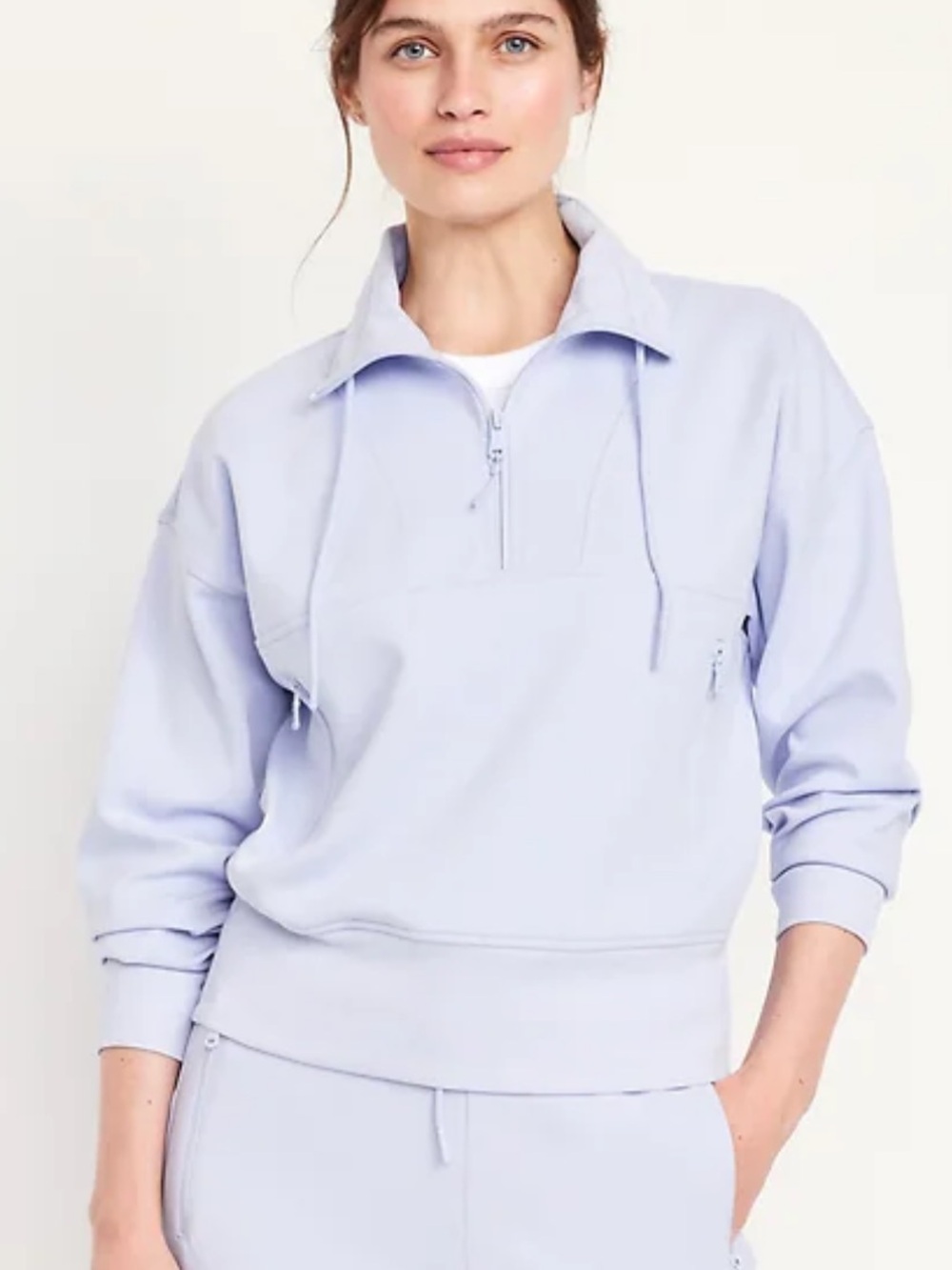 Old Navy Light Lavender Half-Zip Pullover Sweatshirt and joggers set